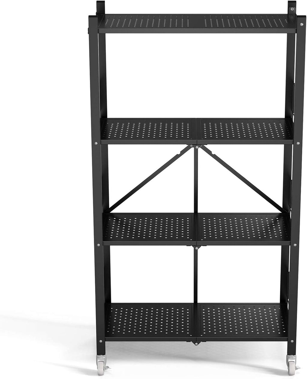 3 Shelf Steel Shelving Unit with Wheels N77968