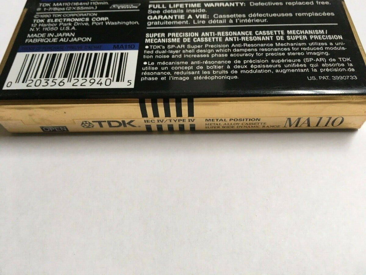 Metal Alloy Cassette Audio Type IV Metal Sealed Tape O890