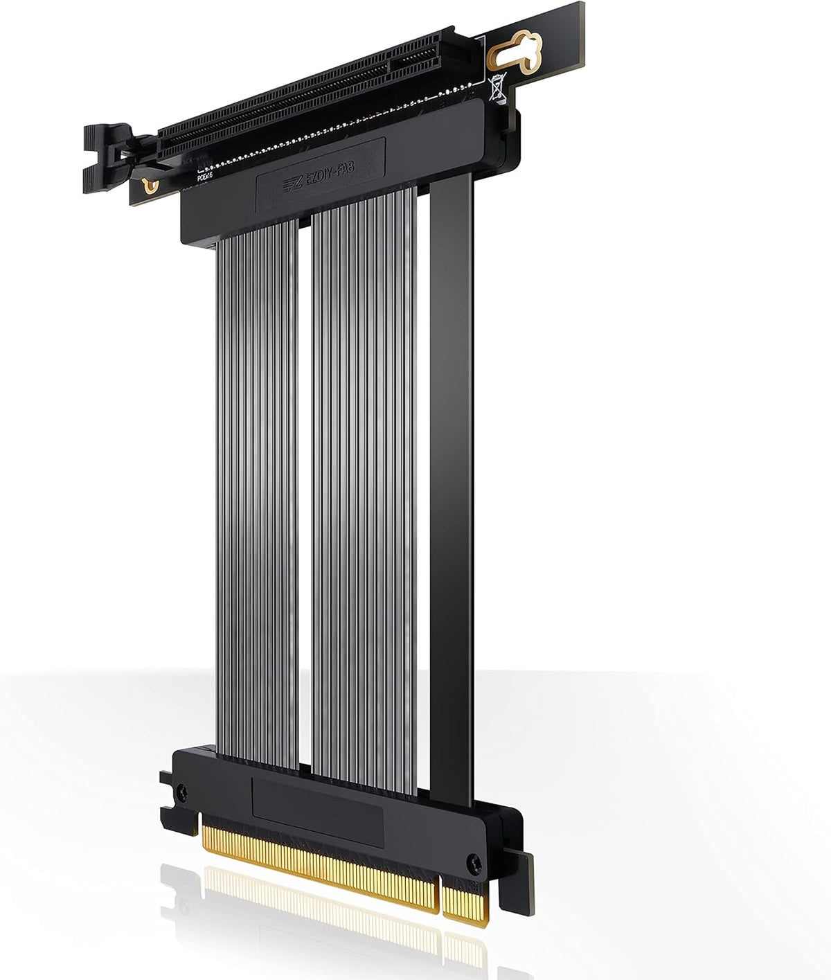 PCIE 4.0 16x Riser Cable GPU Extension Card Right Angle Connector E6253