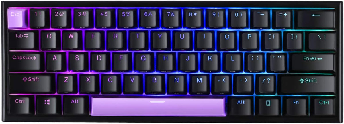60% Mechanical Keyboard, 61 Key RGB Cherry MX Red Switch PBT Keycap Wired Black U3747