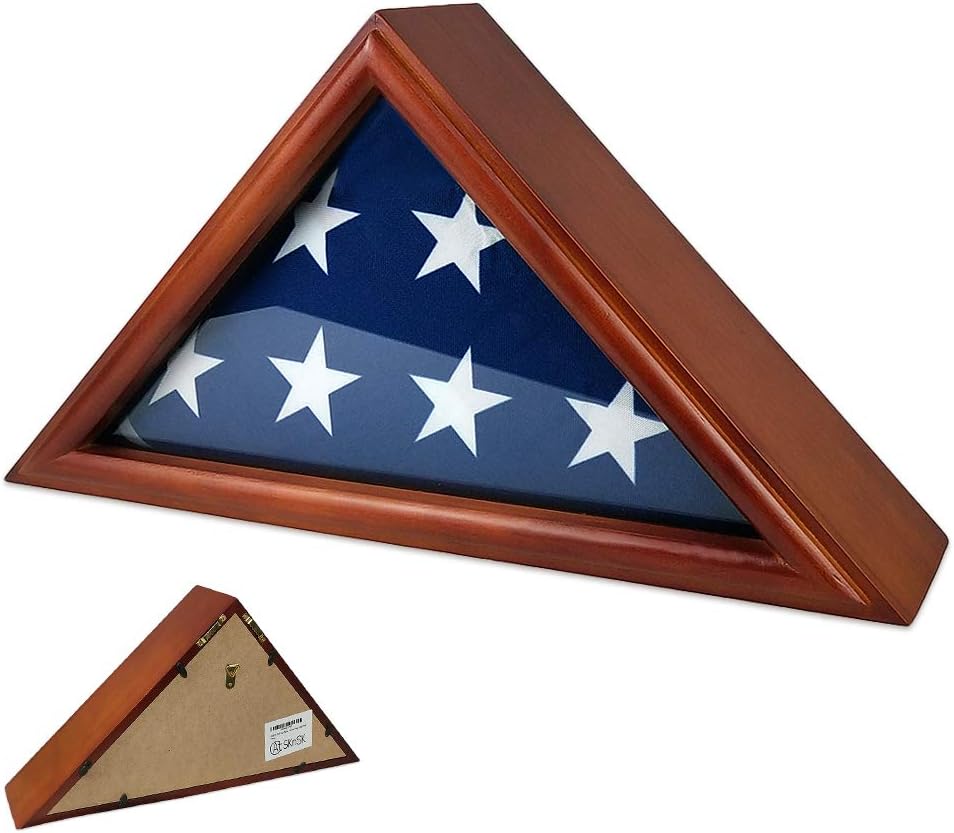 3'x5' Flag Display Case Box Solid Wood N5800