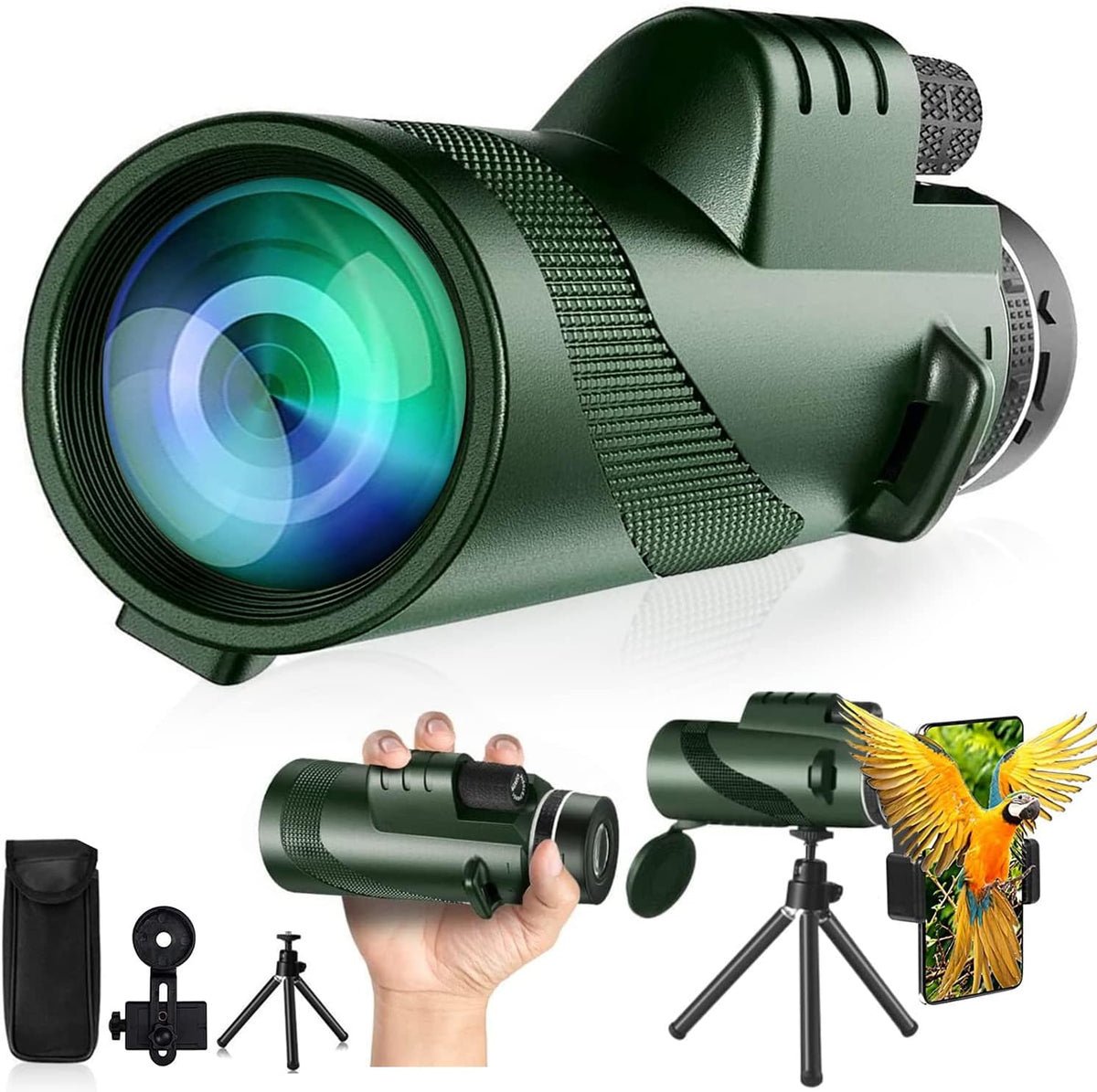 80x100 Monocular Telescope with Smartphone Adapter E377997