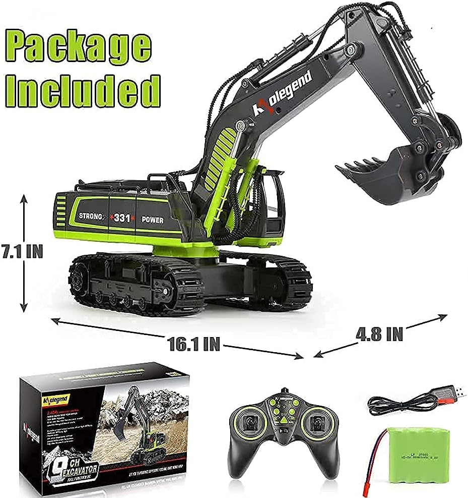 Remote Control Excavator Toy Truck 1/18 Scale B443