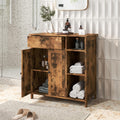 Rustic Brown Free-Standing Bathroom Cabinet with Drawer and Adjustable Shelf T82741