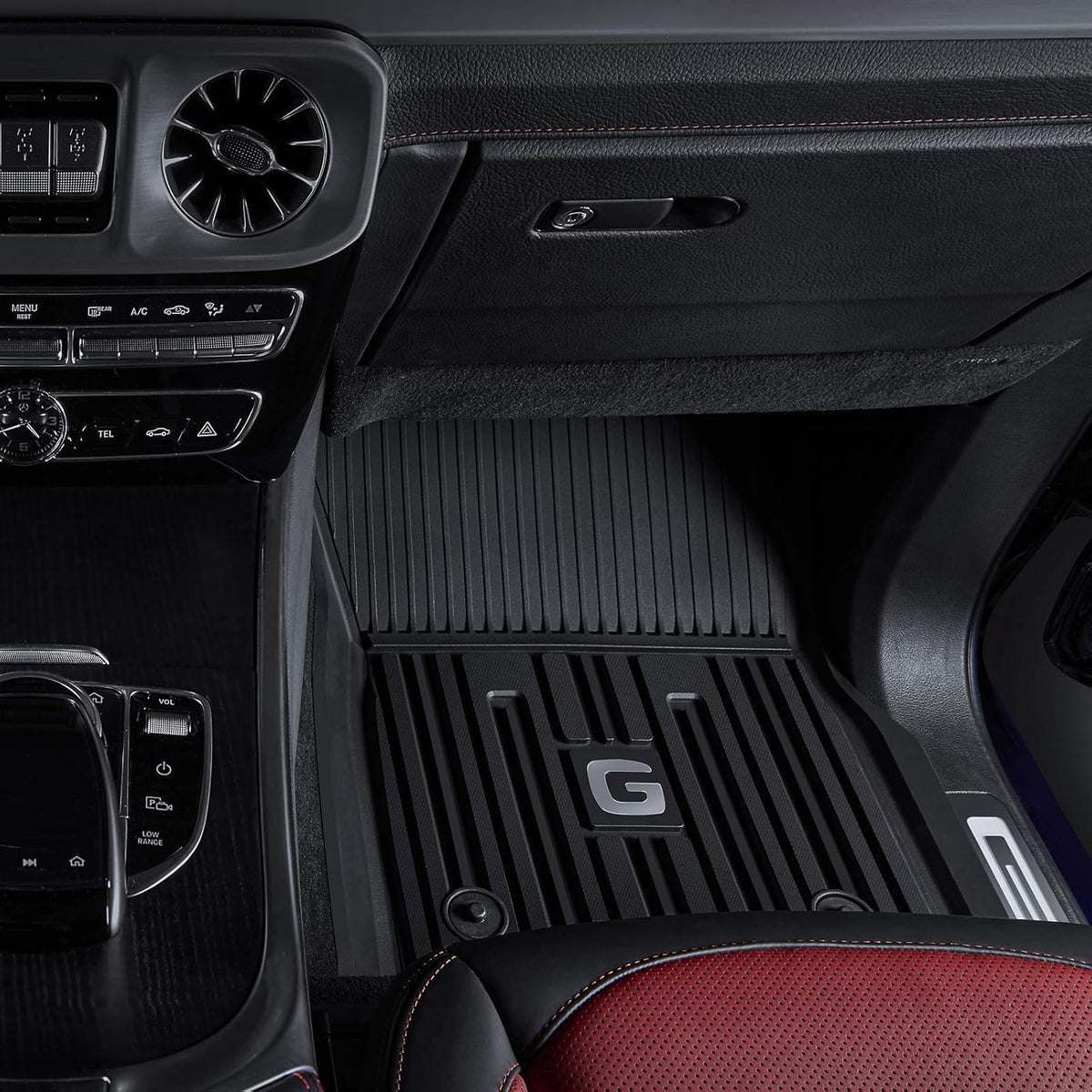 TPE All Weather Custom Fit Floor Mats 1st & 2nd Row Full Set Black H640