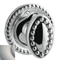 Antique Nickel Turnpiece with Round Beaded Backplate Q791082
