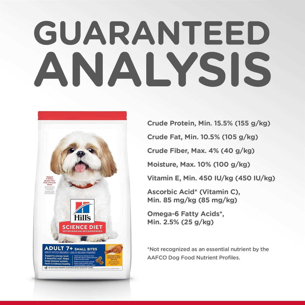 Adult 7+ Small Bites Chicken Meal Dry Dog Food P92153