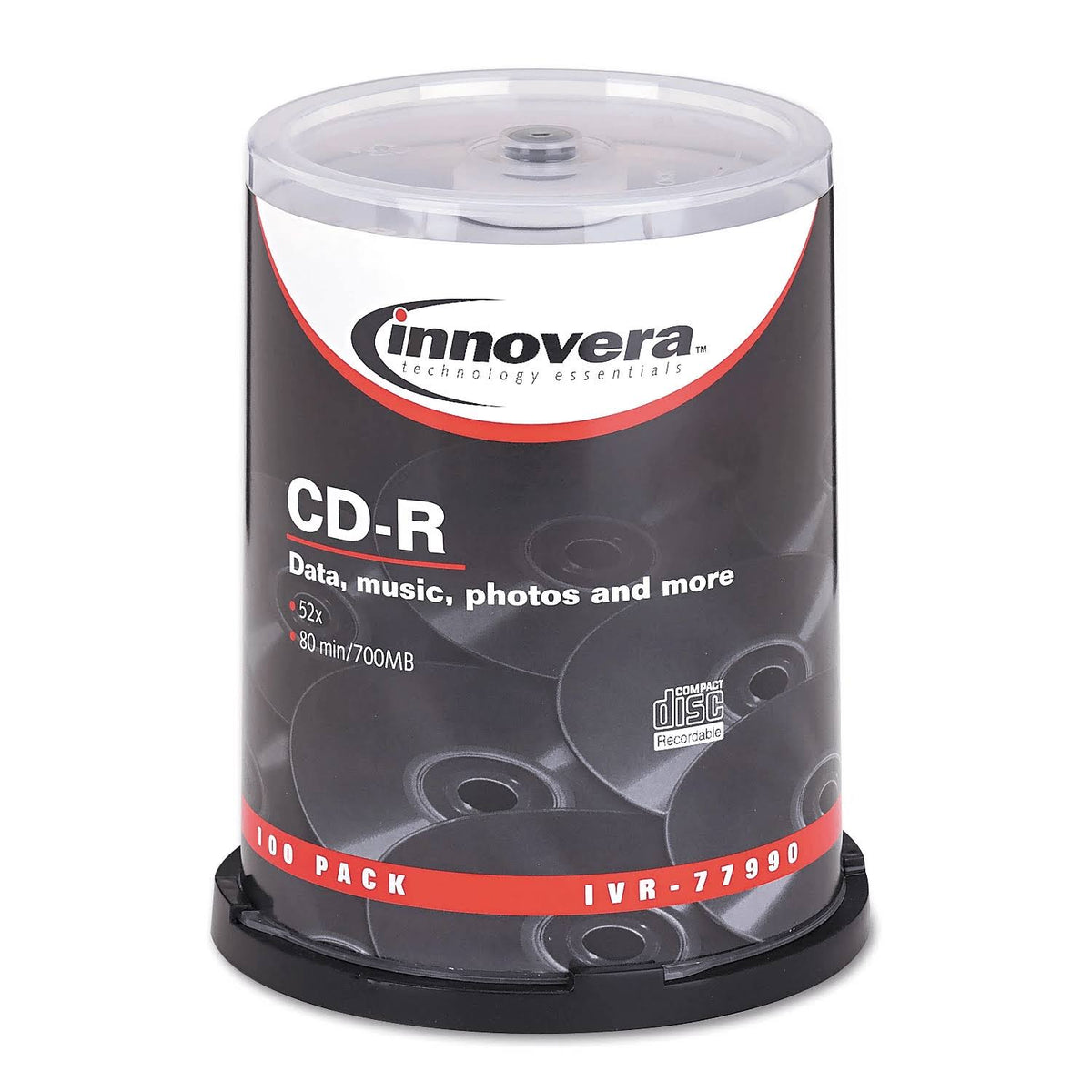 CD-R Discs 700MB/80min 52x Spindle 100/Pack H256