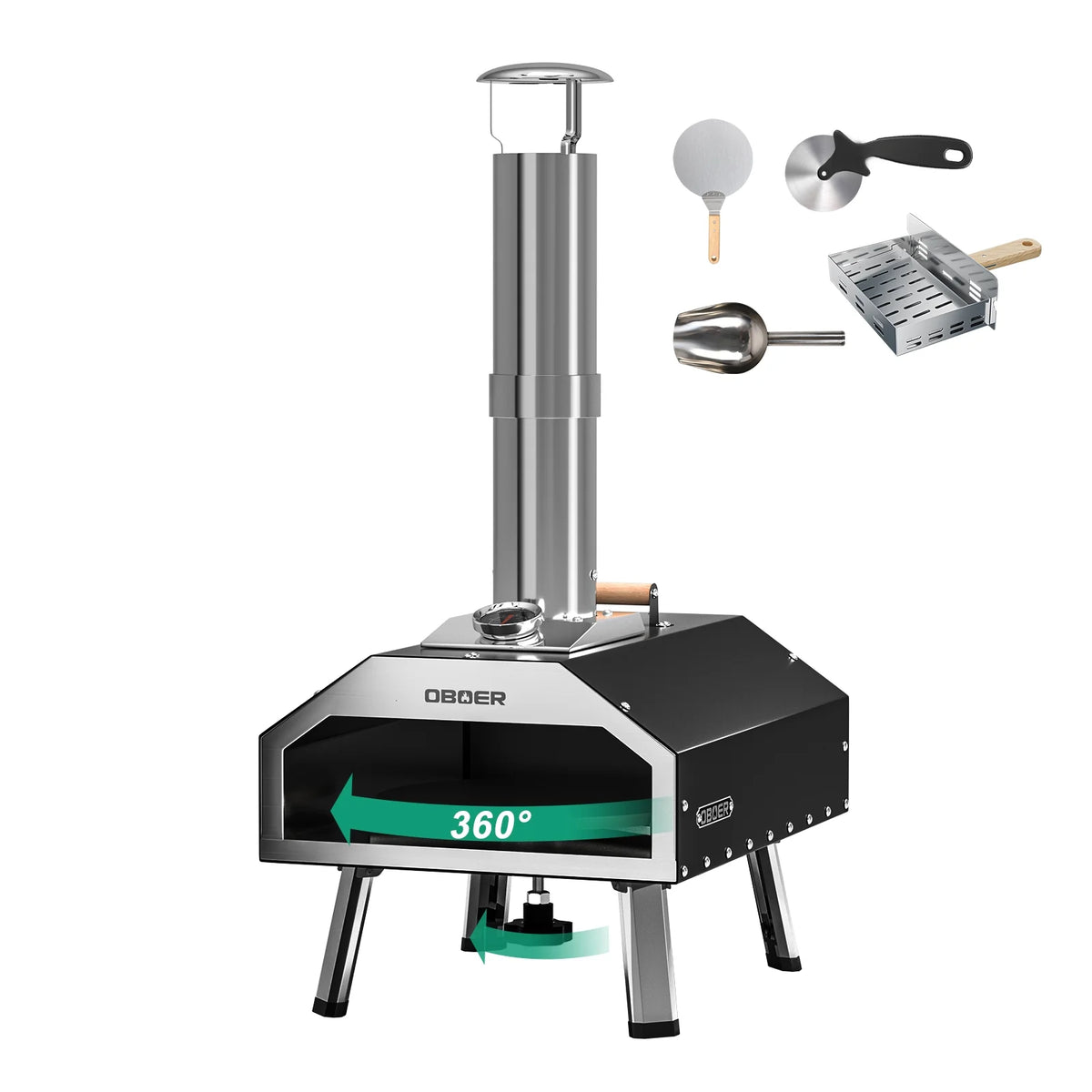 Outdoor Wood Fired Stainless Steel Pizza Oven B56486