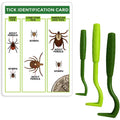 3 Pack Tick Remover Tools + Tick Identification Card C2081