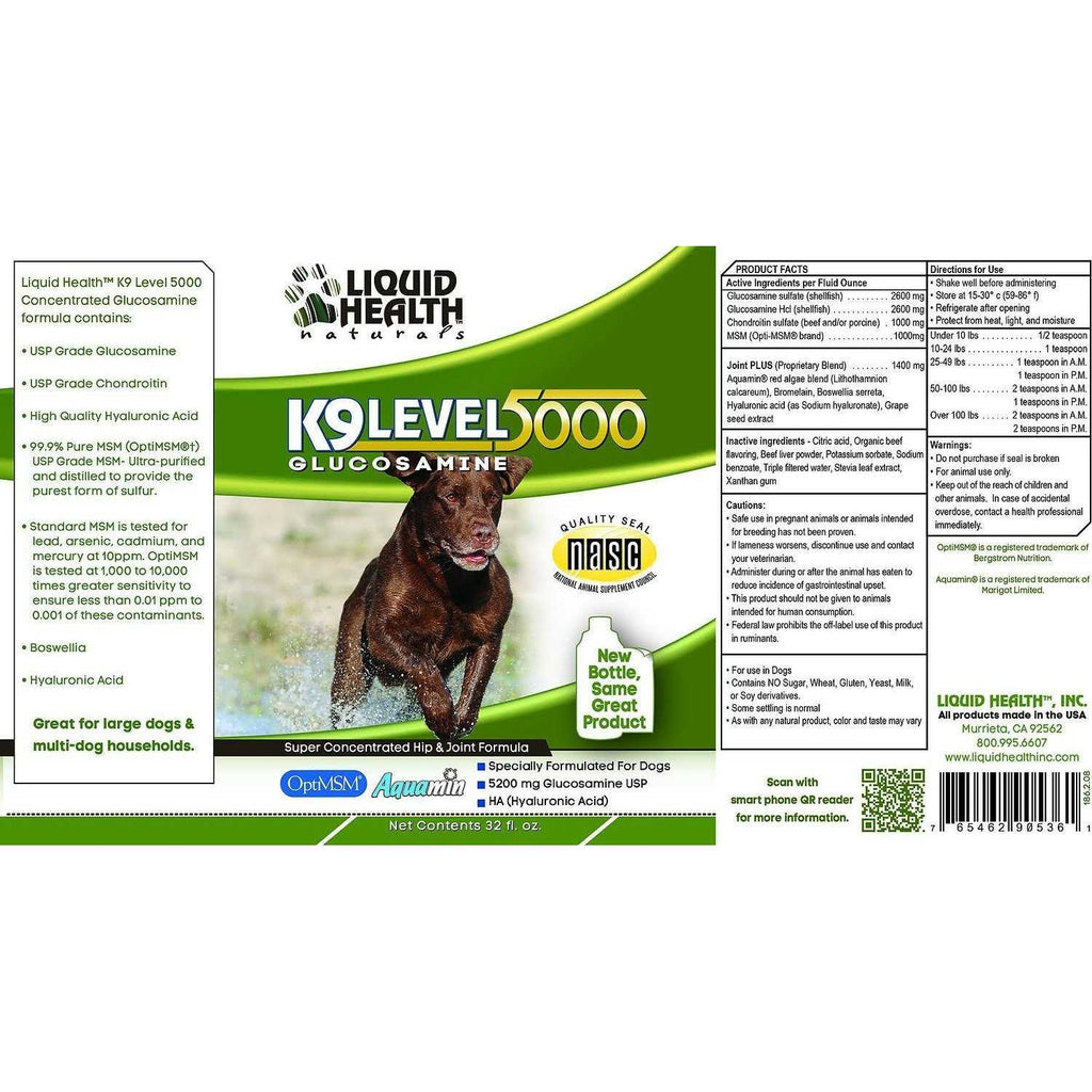 Liquid Health K9 Level 5000 Glucosamine Q1809