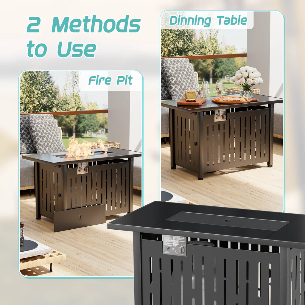 43 inch 50000 BTU Propane Gas Fire Table H847859