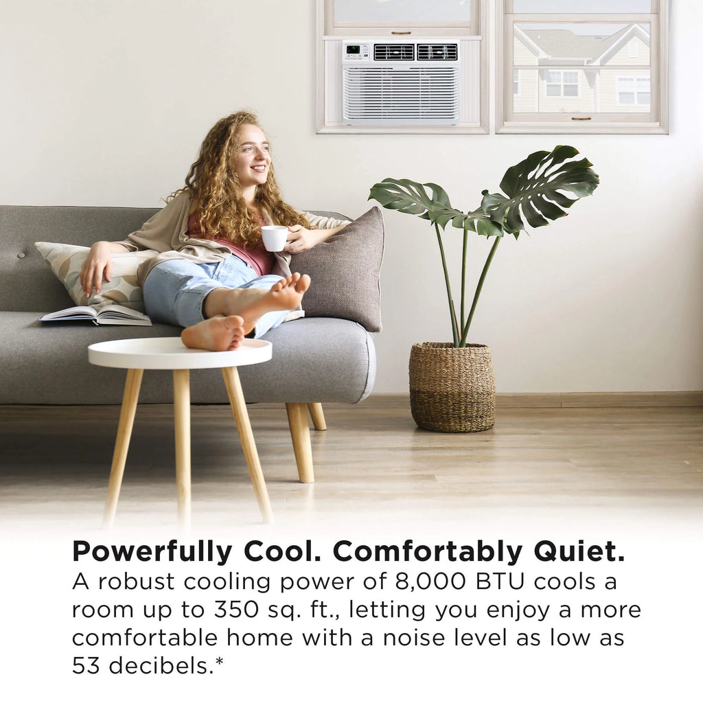 8000 BTU Smart Window Air Conditioner with Remote White N666