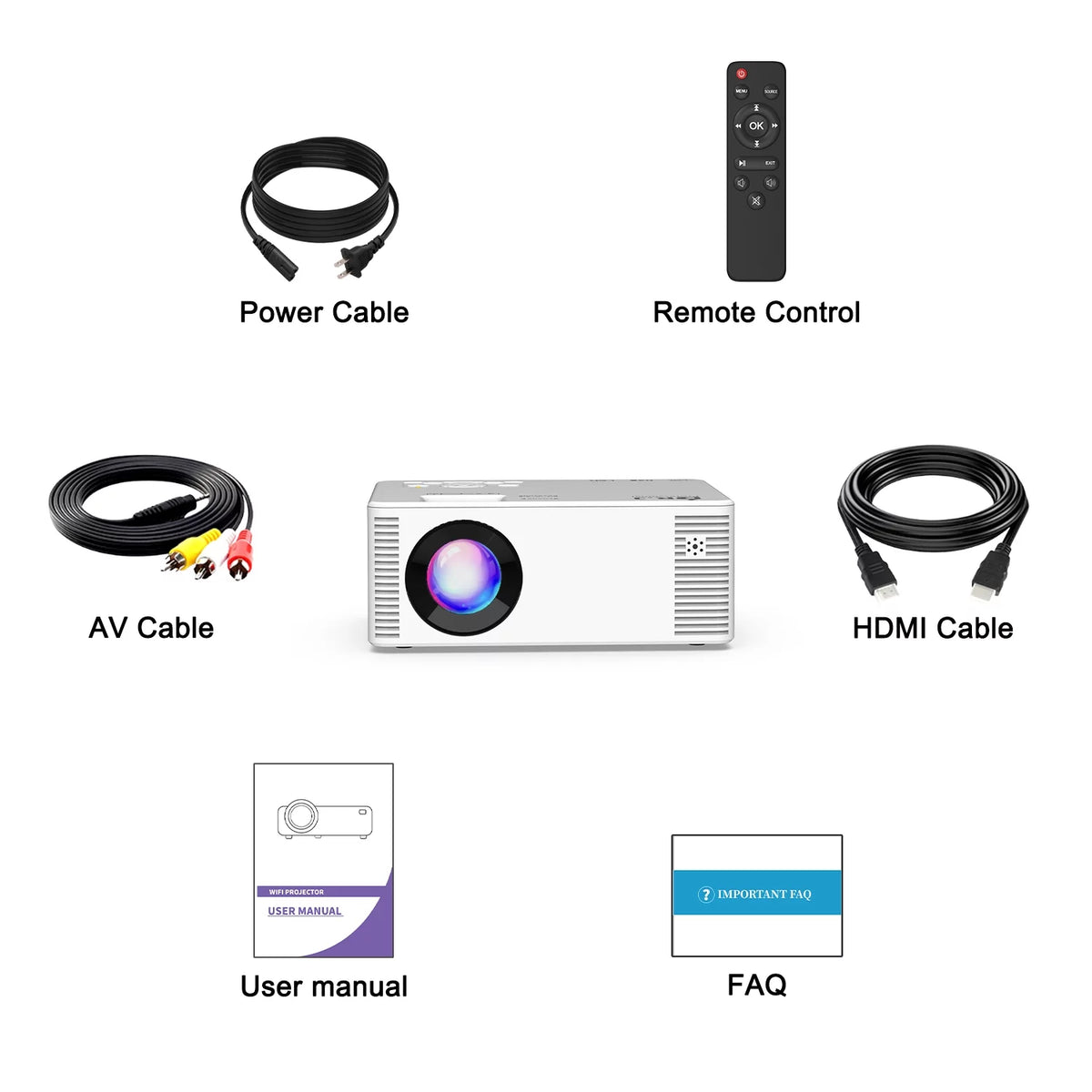 Mini Projector with WIFI Portable 1080P I75158