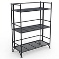 Black 3 Tier Wide Folding Shelf H3595