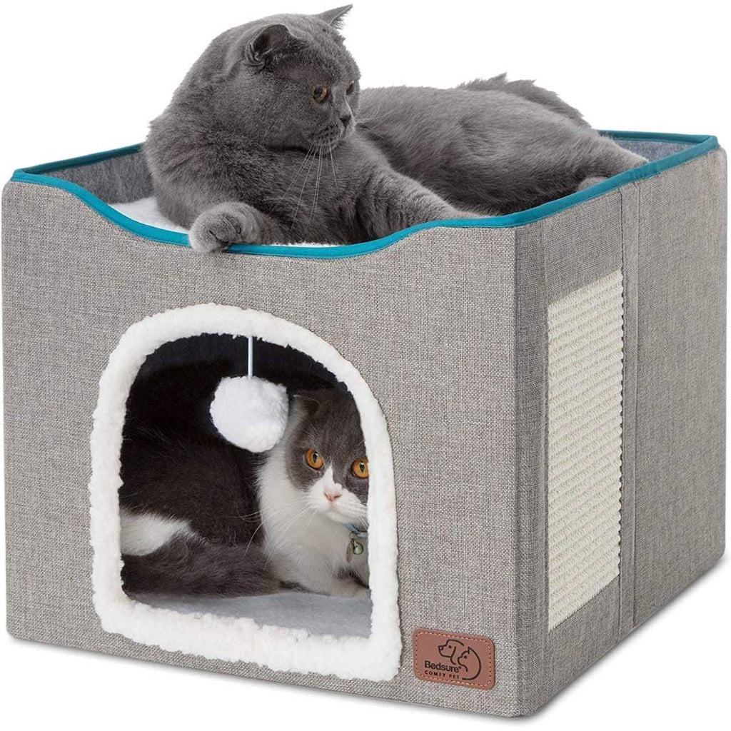 Large Cat Cave with Fluffy Ball and Scratch Pad J428435