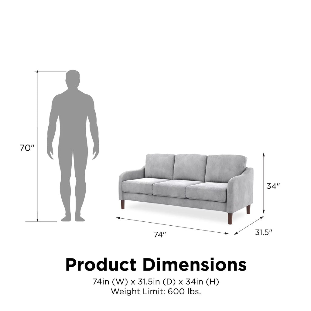 Green Velvet 3-Seater Sofa J5784