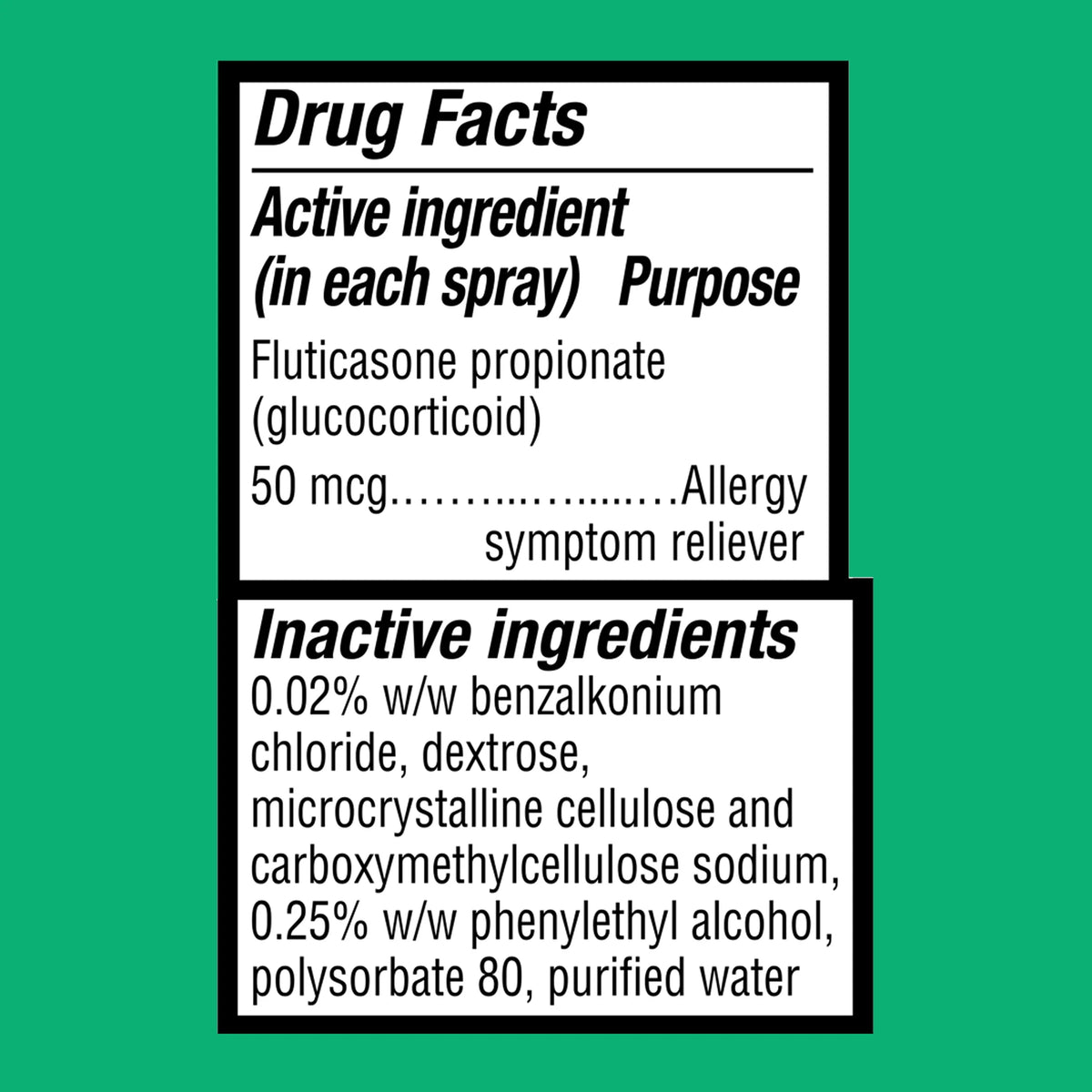 Non-Drowsy Fluticasone Propionate Nasal Spray, 50 mcg, 72 Sprays N2047