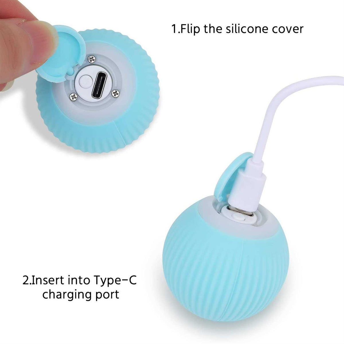 Interactive Cat Toy Ball with LED Light A448