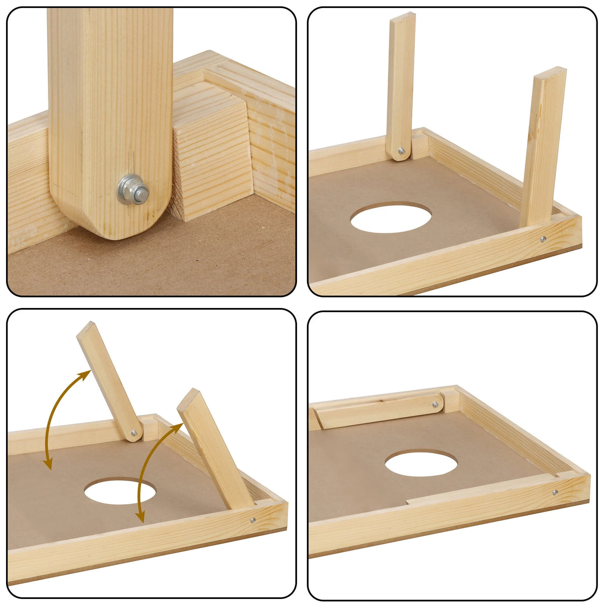 Wooden Cornhole Game Set with 8 Bean Bags & Carrying Case V271