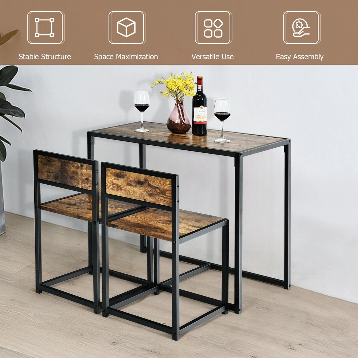 3 Pc Dining Set Table and 2 Chair Q437670