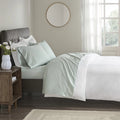 400 Thread Count Cotton Sateen 4 Piece Green Sheet Set Q99331