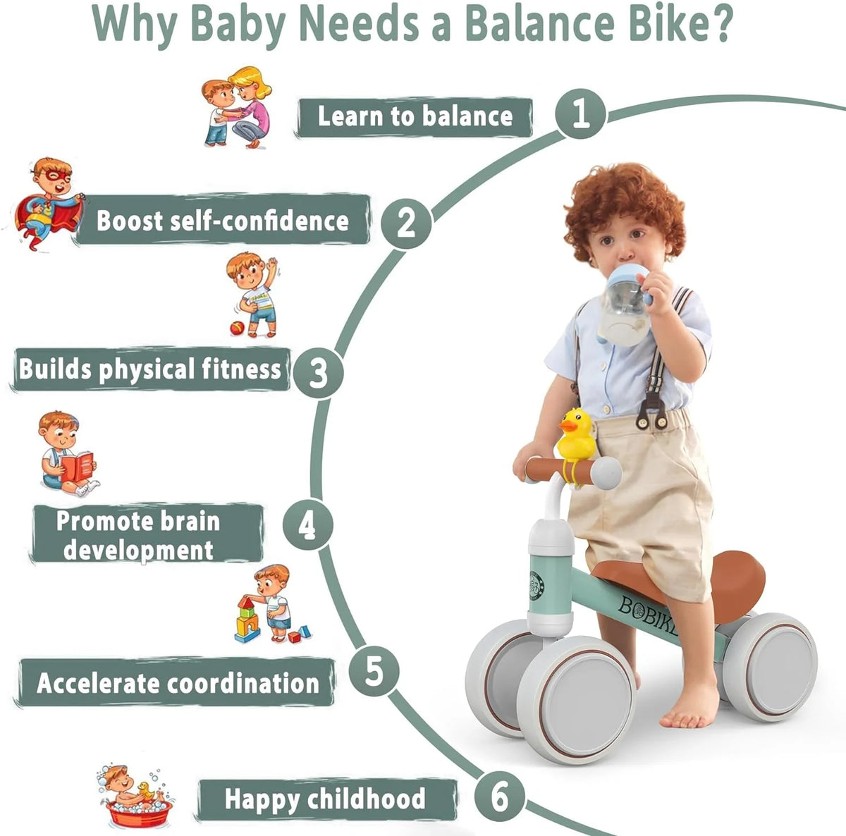 Baby Balance Bike Pink D693