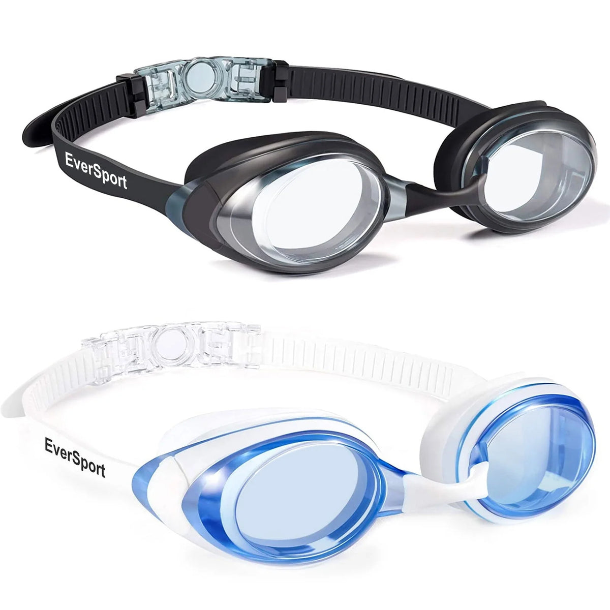 Adult Anti-Fog No Leak Swim Goggles with 3 Nose Pieces I777309