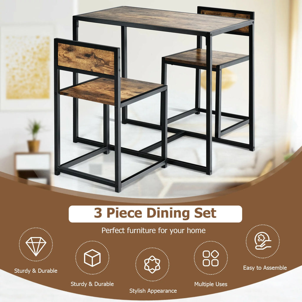 3 Pc Dining Set Table and 2 Chair Q437670
