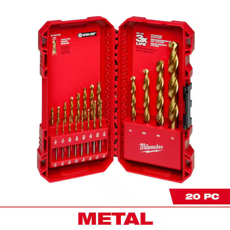Titanium Drill Bit Set 20-Piece V80631