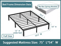 14'' Heavy Duty Full Metal Platform Bed Frame S33503