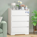 White 4 Drawer Wood Dresser Z627016