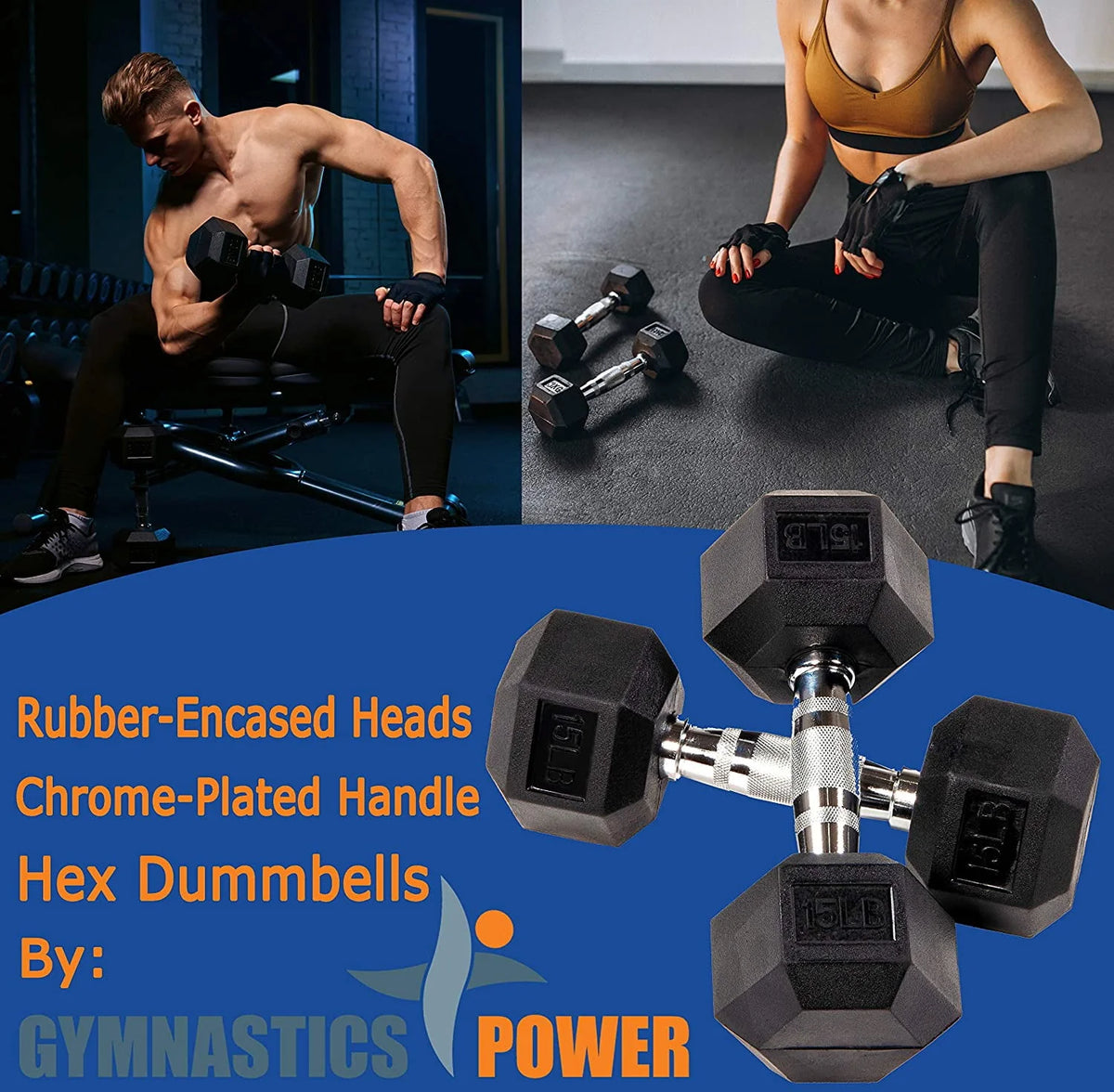20 lb Pair Hex Dumbbells G354