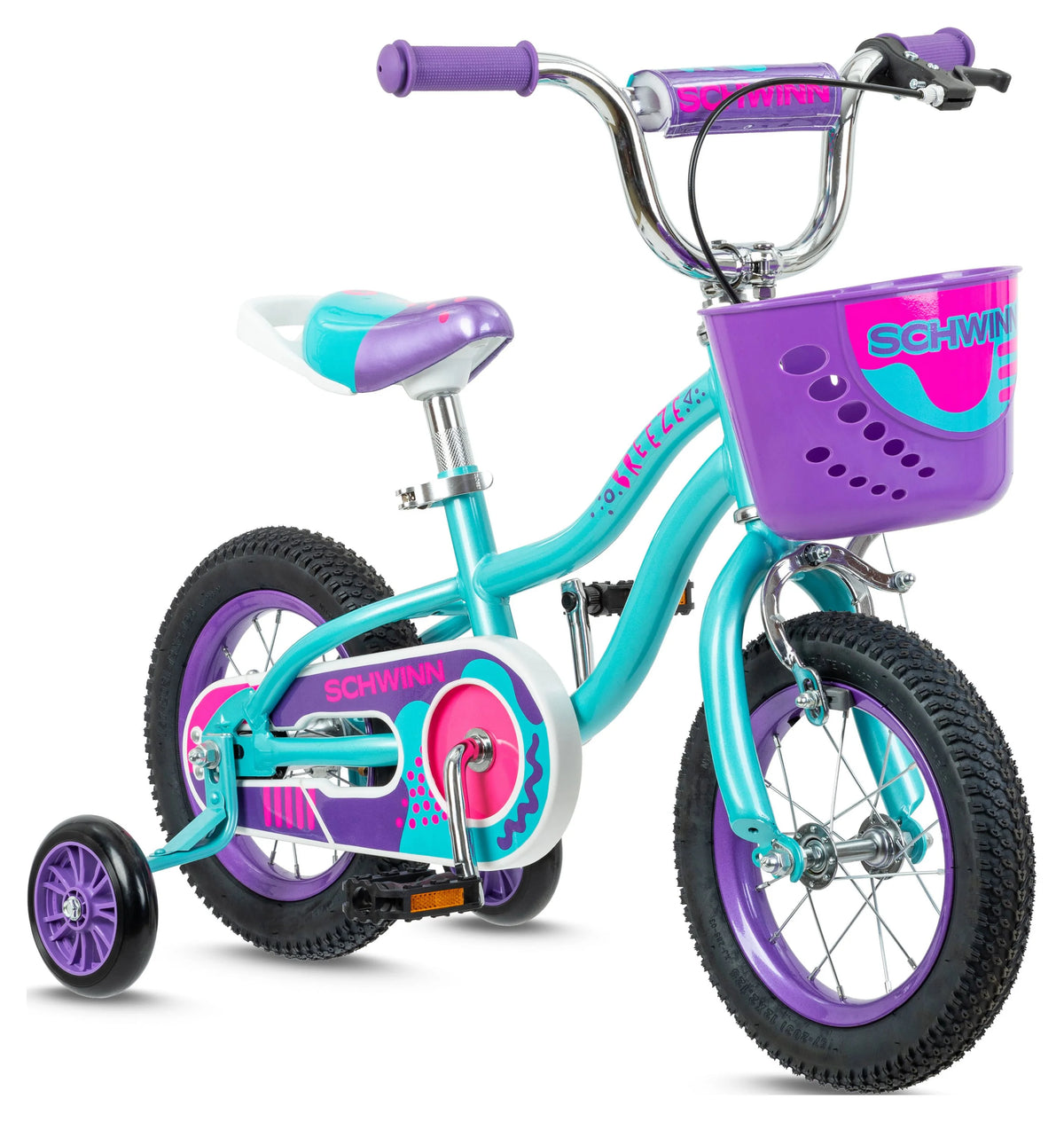Teal 12 Kids Bike with Basket P423911