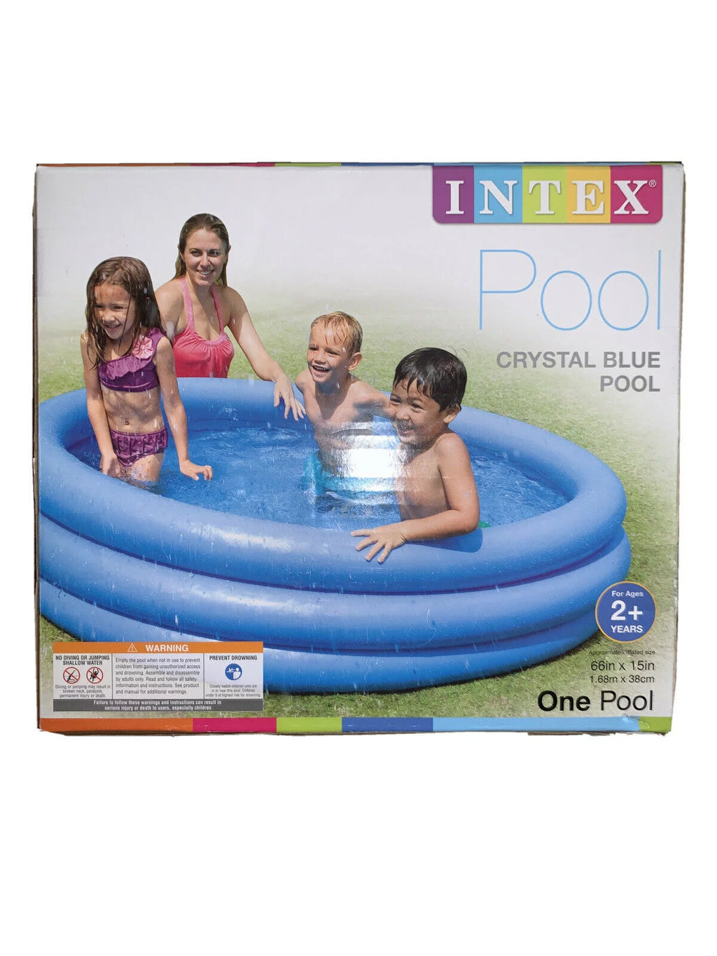 Crystal Blue Kids Outdoor Inflatable Swimming Pool I893941