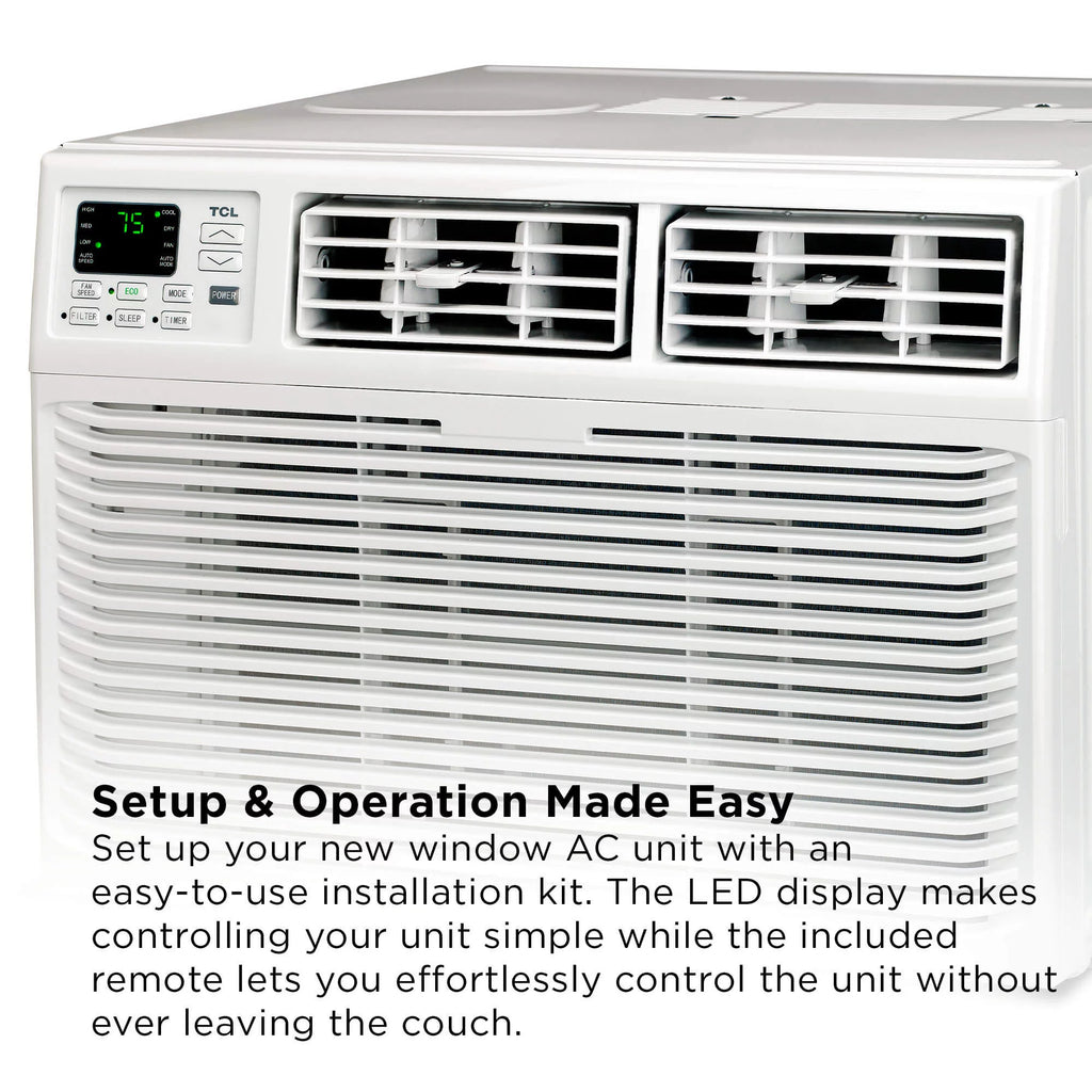 8000 BTU Smart Window Air Conditioner with Remote White N666