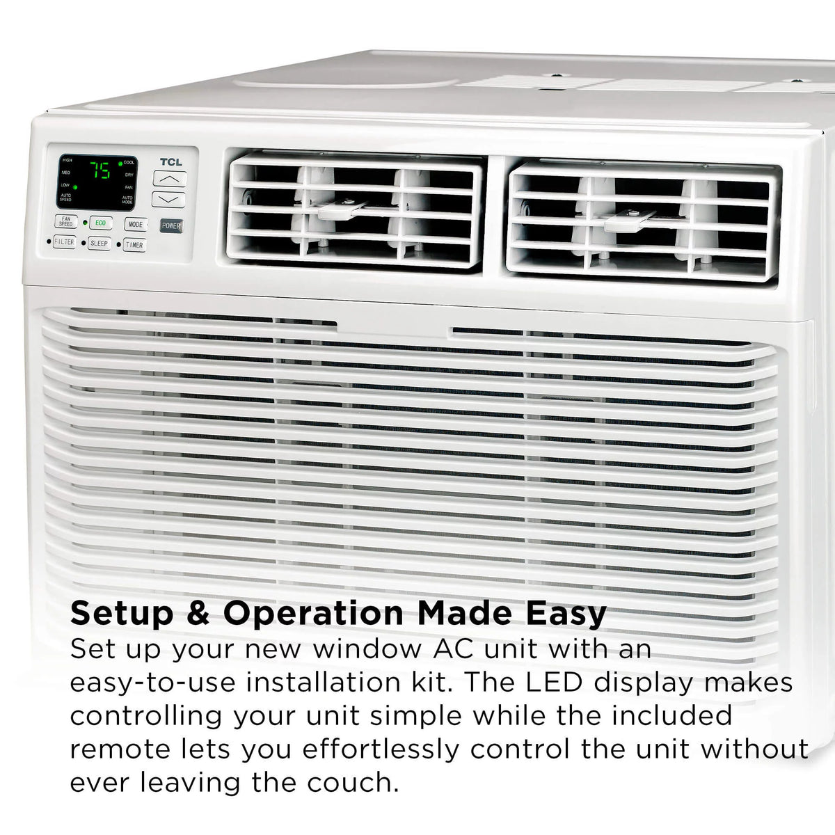 8000 BTU Smart Window Air Conditioner with Remote White N666