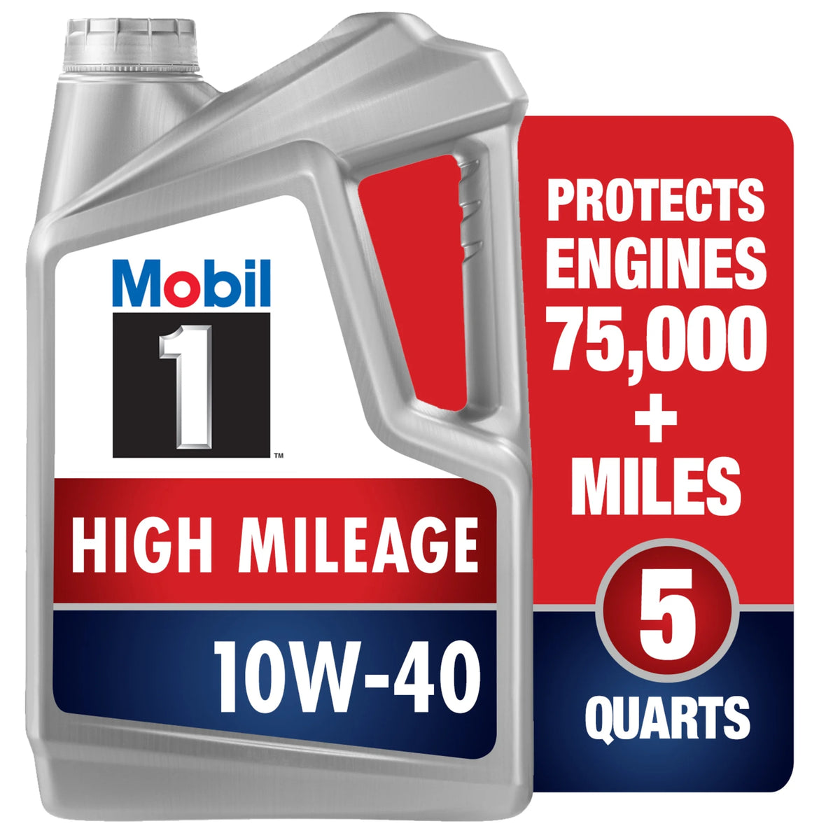 High Mileage Full Synthetic 10W-40 Motor Oil 5 Quart C792840