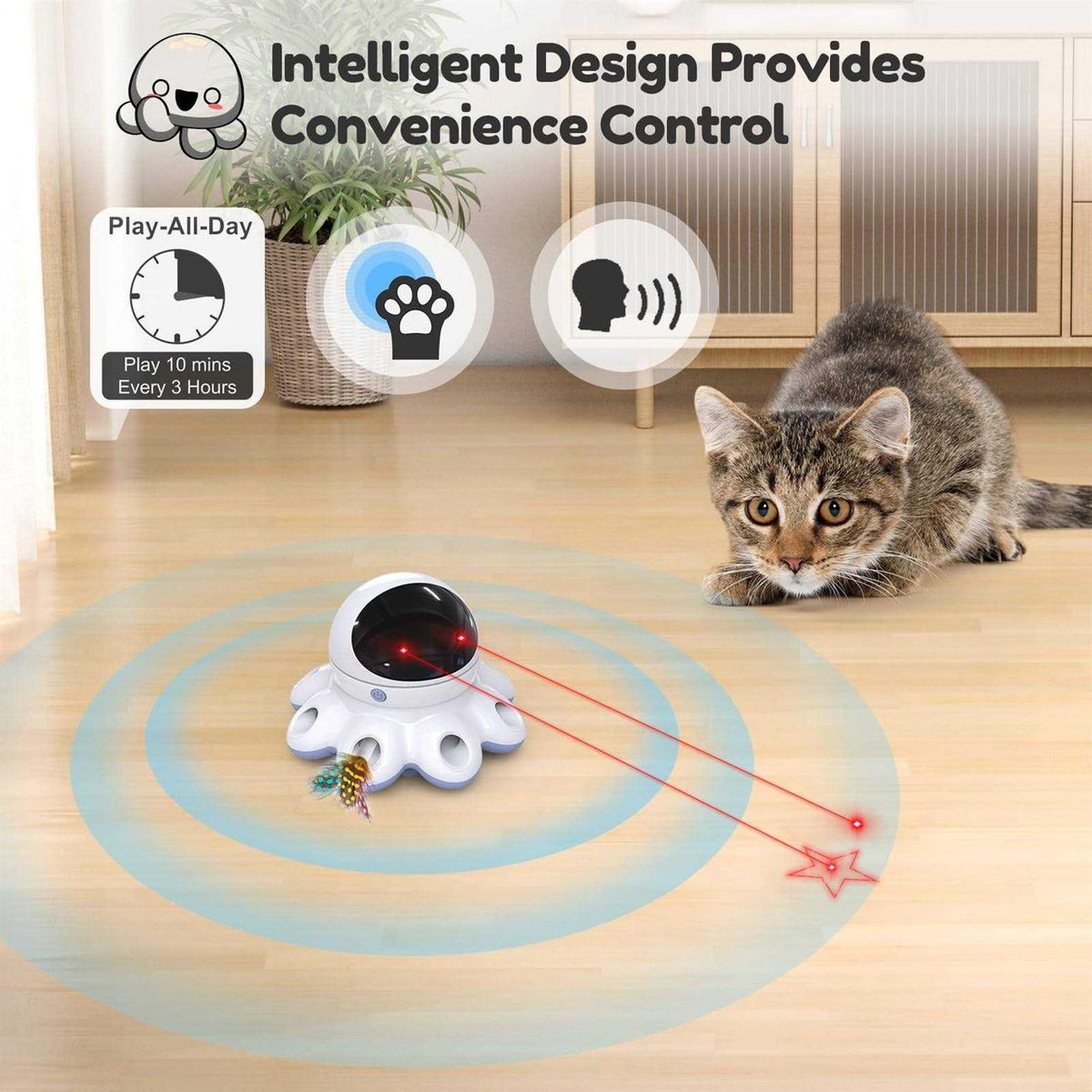 2-in-1 Interactive Cat Laser Toy G7125