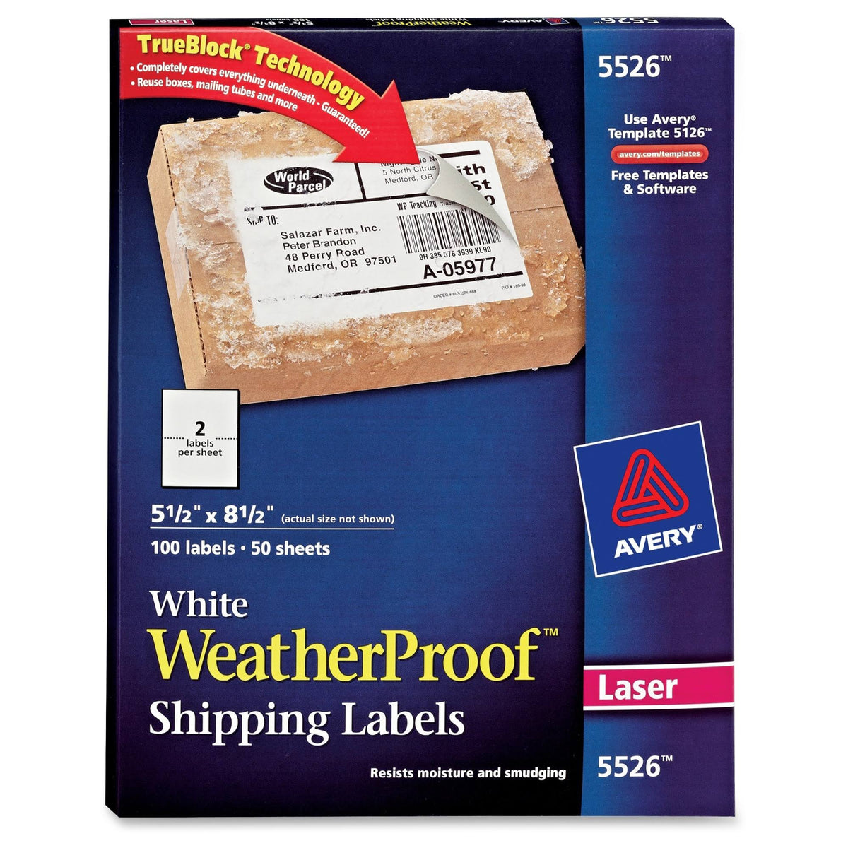 White Shipping Labels, Pack of 100 F23368