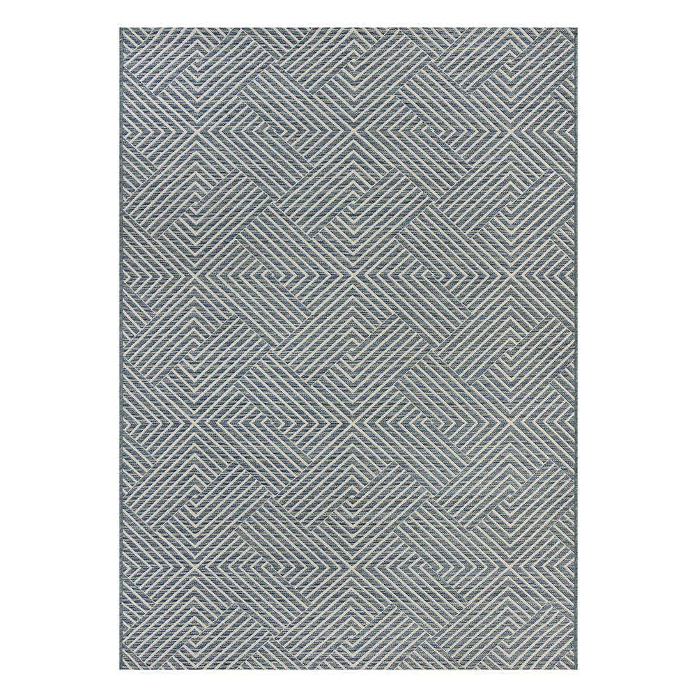 Blue 5' x 7' Outdoor Rug V2043