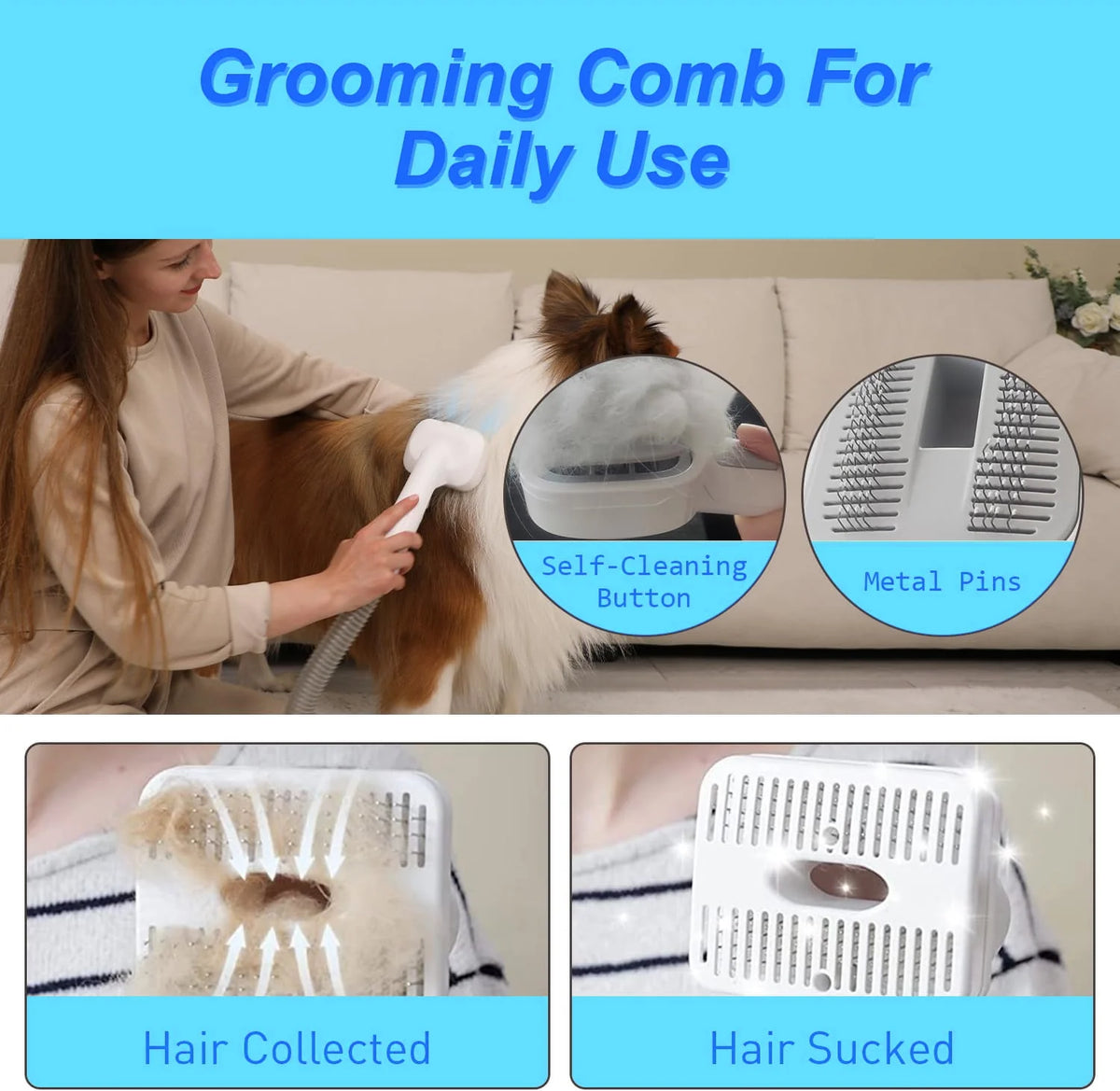 5 in 1 Pet Grooming Vacuum Kit O98803