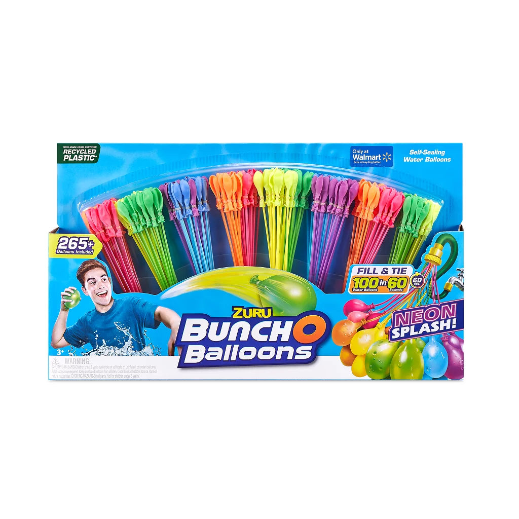 265 Neon Splash Rapid-Filling Self-Sealing Water Balloons 8 Pack W73859