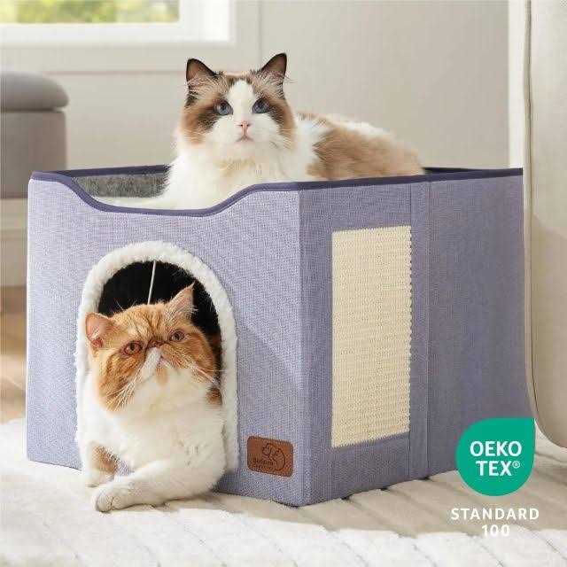 Large Cat Cave with Fluffy Ball and Scratch Pad J428435