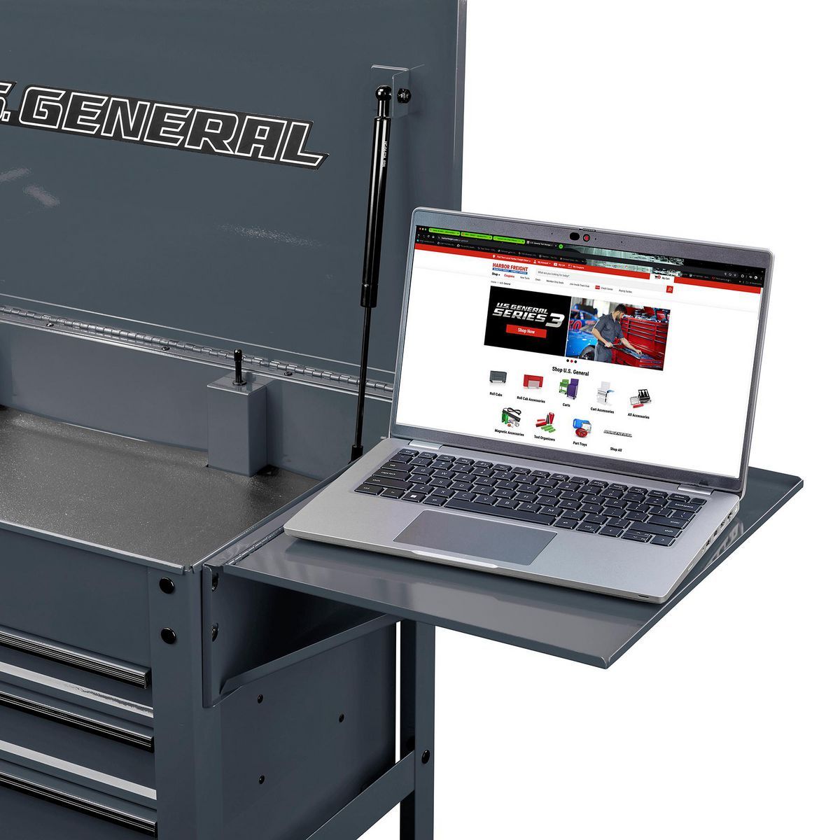 Slate Gray Folding Side Tray Z3871